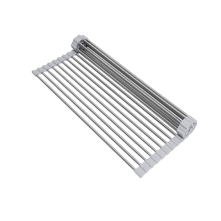 Frifoho Roll Up Stainless Steel Over the Sink Dish Rack Wayfair Canada